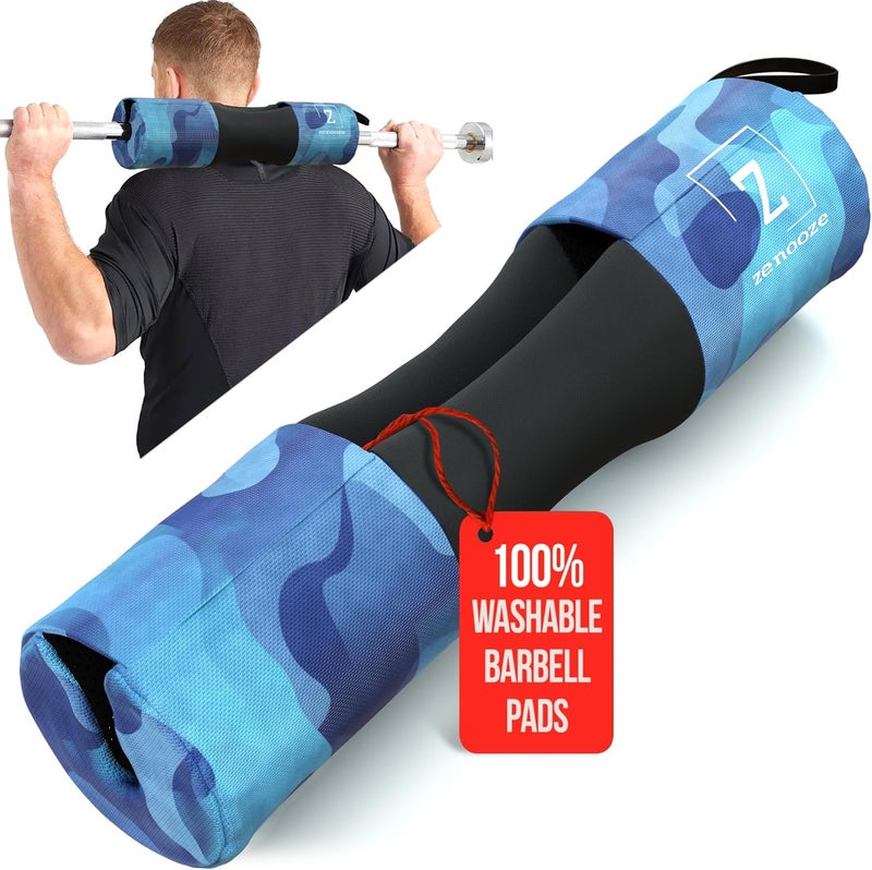 Zenooze Versatile Barbell Squats Pad, Non-Slip Design, 100% Washable, Comfortable Hip Thrust Pad for Barbell - Fits Standard and Olympic Bar - Image 1